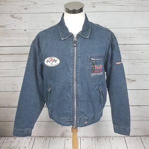 Vintage Tommy Hilfiger Denim Jean Jacket Racing